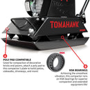 Compactador de placa vibratoria con apisonador y motor Kohler para compactación de tierra, grava y suelo