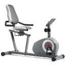 Bicicleta reclinada inteligente magnética Sunny Health &amp; Fitness Essentials Series con aplicación exclusiva SunnyFit y conectividad Bluetooth mejorada - SF-RB422003