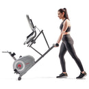 Bicicleta reclinada inteligente magnética Sunny Health &amp; Fitness Essentials Series con aplicación exclusiva SunnyFit y conectividad Bluetooth mejorada - SF-RB422003