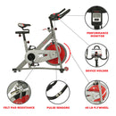 Bicicleta de ciclismo indoor Sunny Health &amp; Fitness Pro II con soporte para dispositivo y pantalla avanzada – SF-B1995