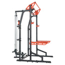 Sunny Health & Fitness Power Zone Half Rack Heavy Duty Performance Power Cage with 1000 LB Weight Capacity – SF-XF9933