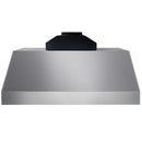 Campana extractora de pared profesional Thor Kitchen TRH3605 de 36 pulgadas y 16,5 pulgadas de alto en acero inoxidable