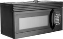 Microondas sobre la estufa de 1,6 pies cúbicos EM044KJN de Black+Decker con ventilación de recirculación de aire en la parte superior
