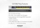 Netgear 8-port Gigabit Ethernet Unmanaged FlexPoE PoE+ Switch with 8 PoE+ Ports (60W)