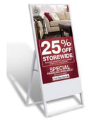 Mustang Outdoor Rated Free Standing Digital Signage "A Frame" with 43" High Bright Portrait Display