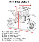 Moto de cross a gasolina para niños de 2 tiempos y 52 cc MotoTec Villain