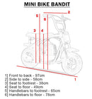 MotoTec Bandit 52cc 2-Stroke Kids Gas Mini Bike