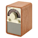 Receptor de radio analógico AM/FM de sobremesa con gabinete de madera retro Sangean WR-15WL WR-15