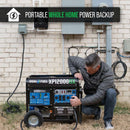 Generador portátil de gas propano de doble combustible DuroMax XP12000HX de 12 000 vatios y 18 HP (grado A) REFURB
