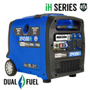 Generador inversor de combustible dual DuroMax XP4500iH de 4500 vatios pico con detectores de monóxido de carbono y puertos UBS (grado A)