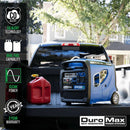Generador inversor de combustible dual DuroMax XP4500iH de 4500 vatios pico con detectores de monóxido de carbono y puertos UBS (grado A)