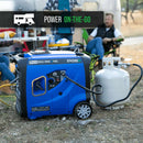 Generador inversor de combustible dual DuroMax XP4500iH de 4500 vatios pico con detectores de monóxido de carbono y puertos UBS (grado A)