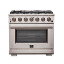 Forno FFSGS6260-36WHT/RED/BLU/BLK Capriasca - Cocina a gas independiente profesional de 36" con puerta de titanio