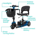 Vive Health 3 Wheel Mobility Scooter